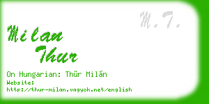 milan thur business card